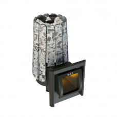 Дровяная банная печь Grill'D Cometa Vega 180 Long Window Max Stone Pro (Серпентинит)