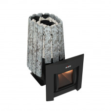 Дровяная банная печь Grill'D Cometa Vega 350 Window Max Stone Pro (Серпентинит)