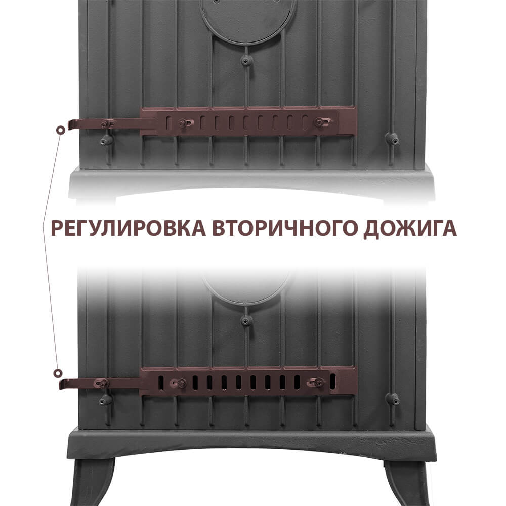 Печь-камин Везувий чугун KZ-14P Антрацит
