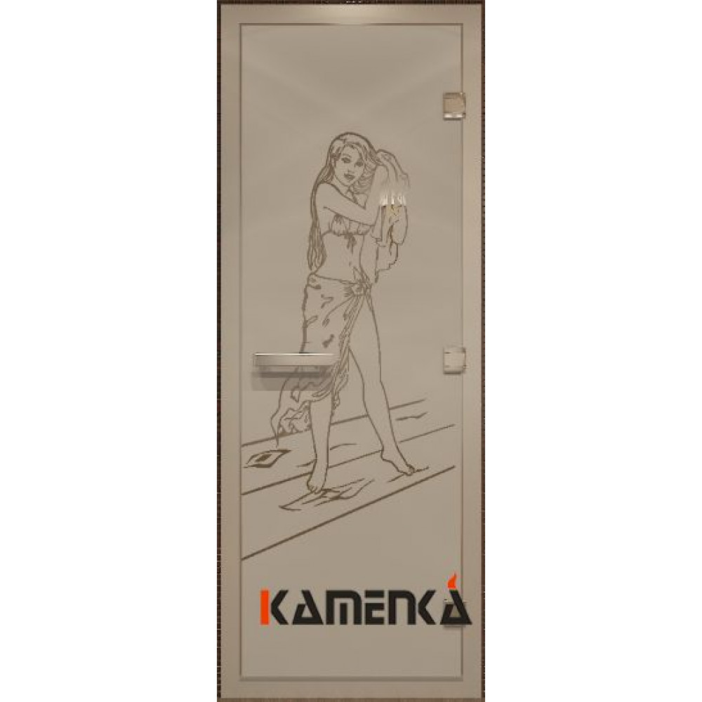 Дверь Doorwood Дженефер бронза матовая, коробка-алюминий 80х200см